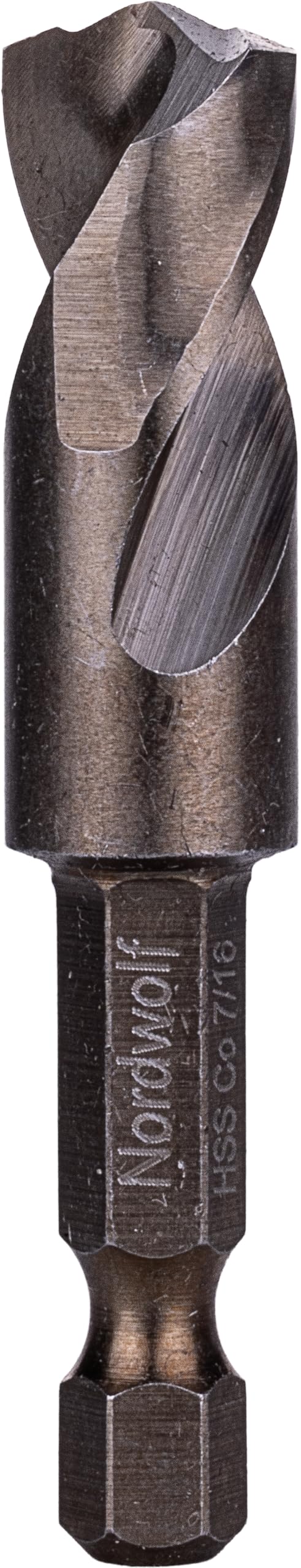 NordWolf 7/16" M35 Cobalt Stubby Drill Bit for Stainless Steel & Hard Metals, with 1/4" Hex Shank for Quick Chucks & Impact Drivers