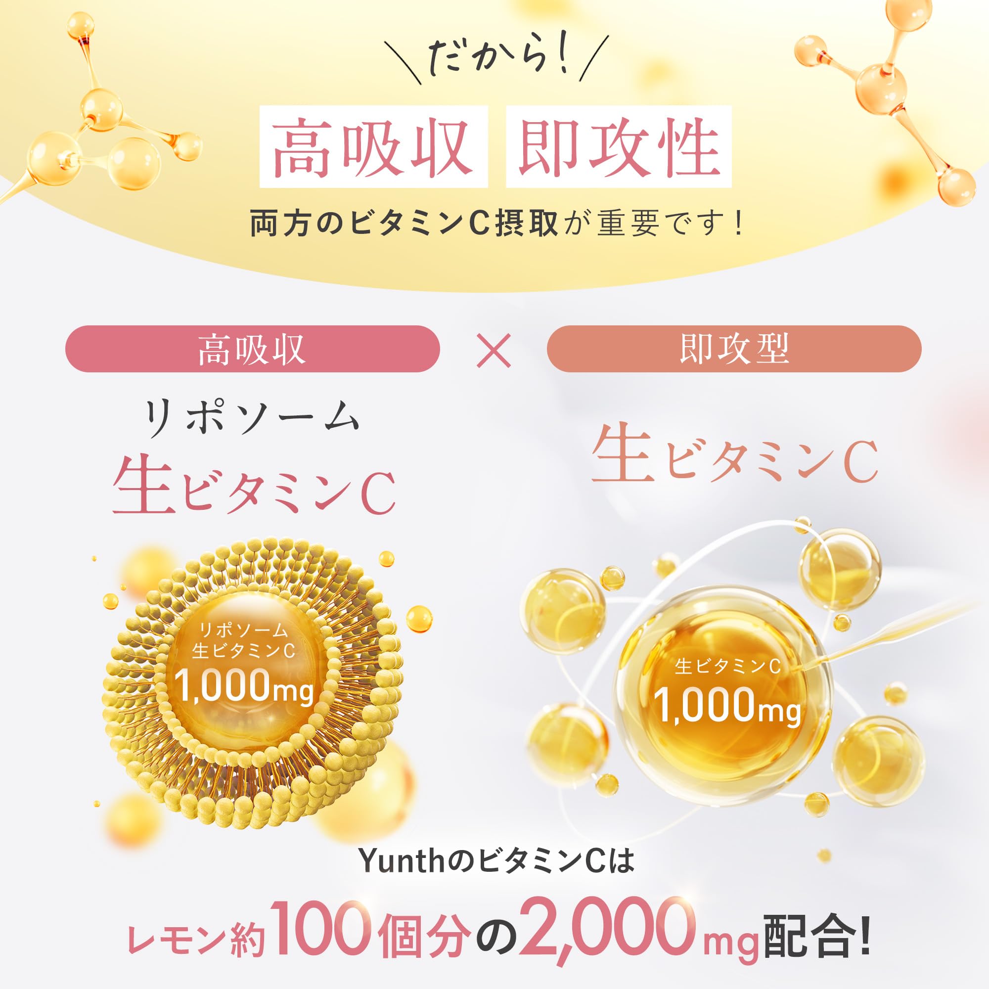 Amazon | Yunth ユンス リポソーム 生 ビタミンC サプリ レモン風味 28