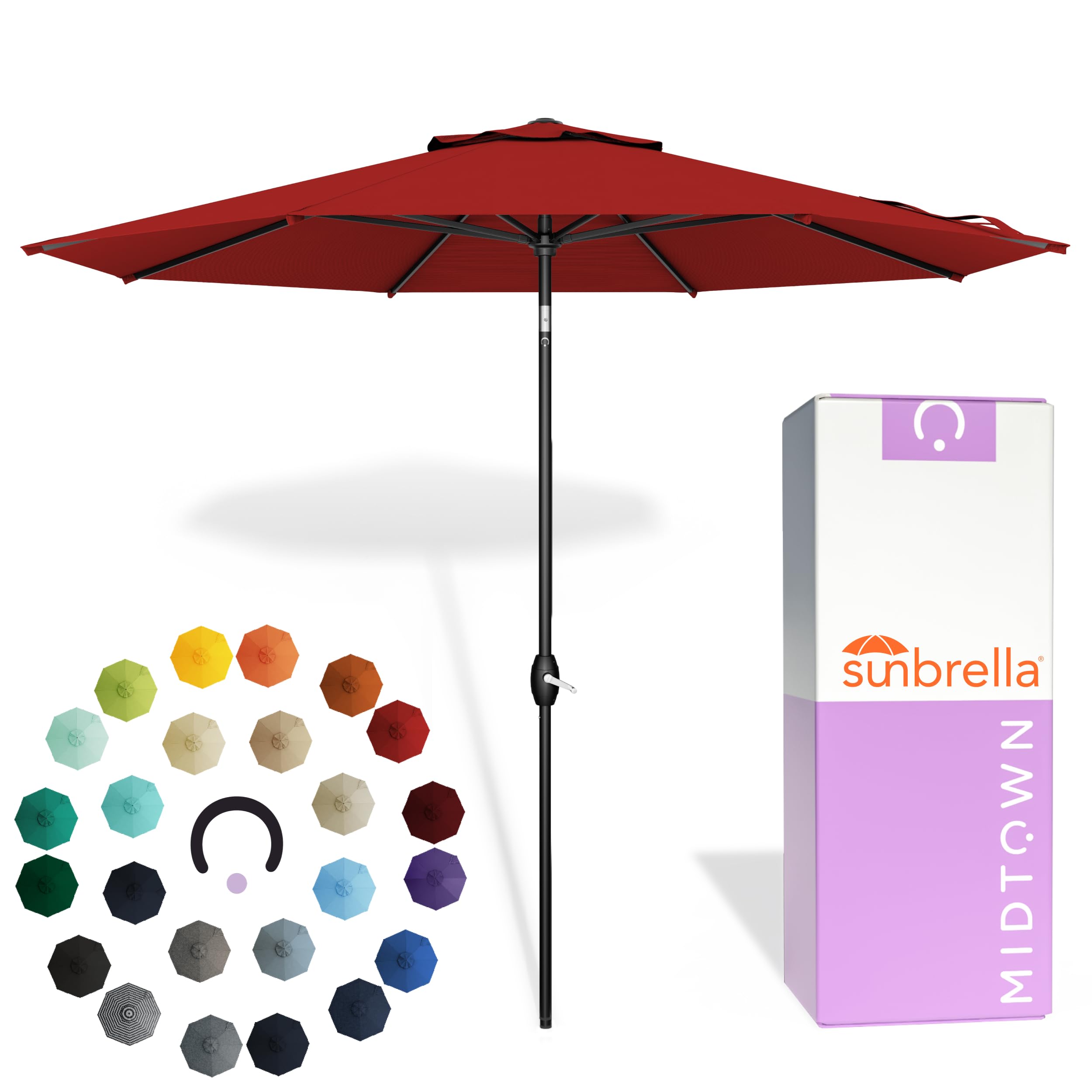 Midtown Umbrellas The Lean 9 Ft Patio Umbrella