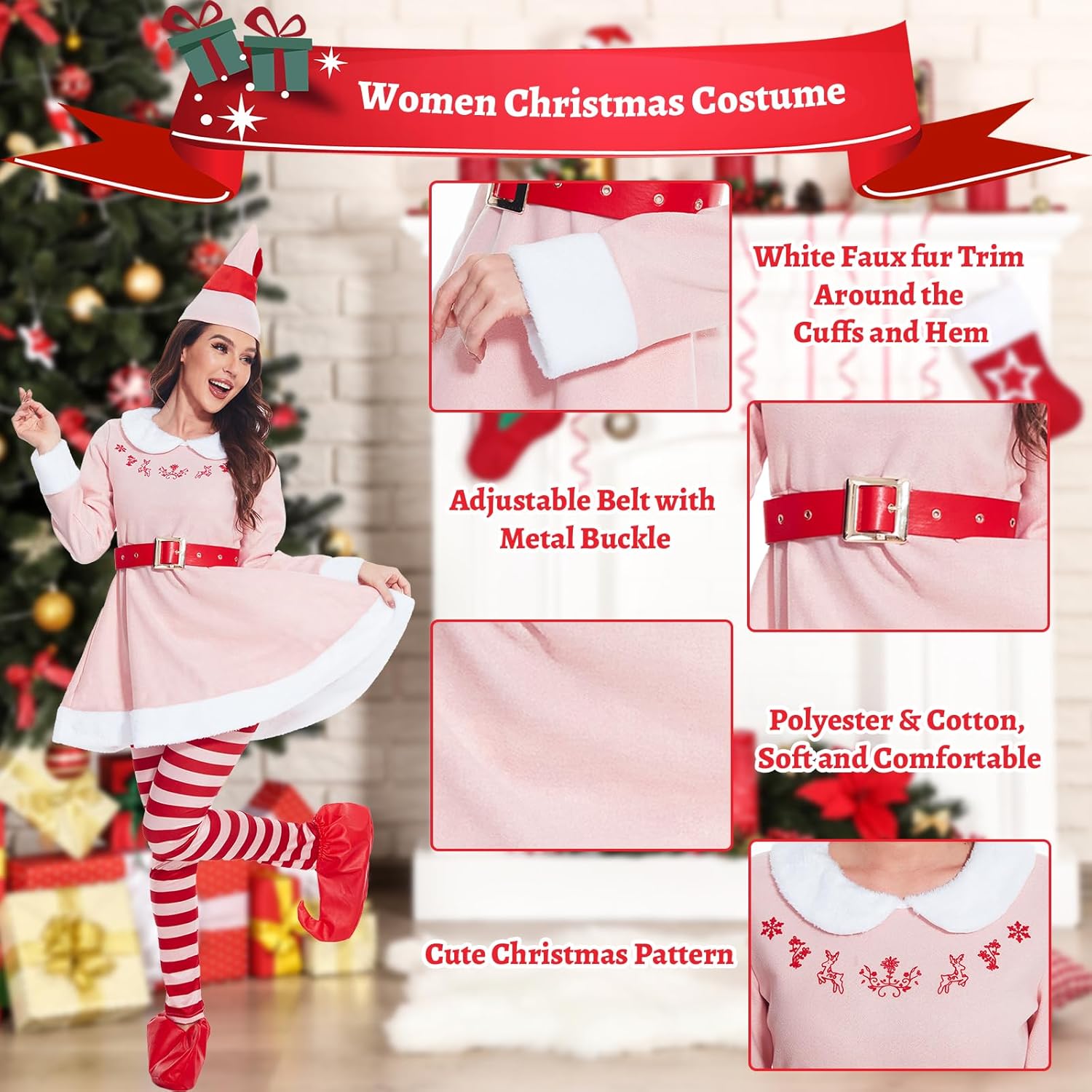 Christmas Costume for Women, Women Movie Deluxe Jovi the Dress Adult, Christmas Costume - Image 3
