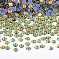 Vista 22 de Bymitel Hotfix - Gemas redondas de diamantes de imitación de cristal para manualidades, mezcla de 6 tamaños con kit de lápiz de cera, negro