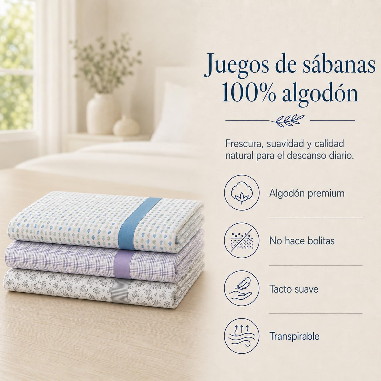 Rufino Díaz Juego Sábanas 100% Algodón Satén 300 Hilos Vainica 30 cm Esmeralda (Blanco - 135 cm) - Taco Extra Suave para Adultos e Infantil - Sensación acogedora y de Confort