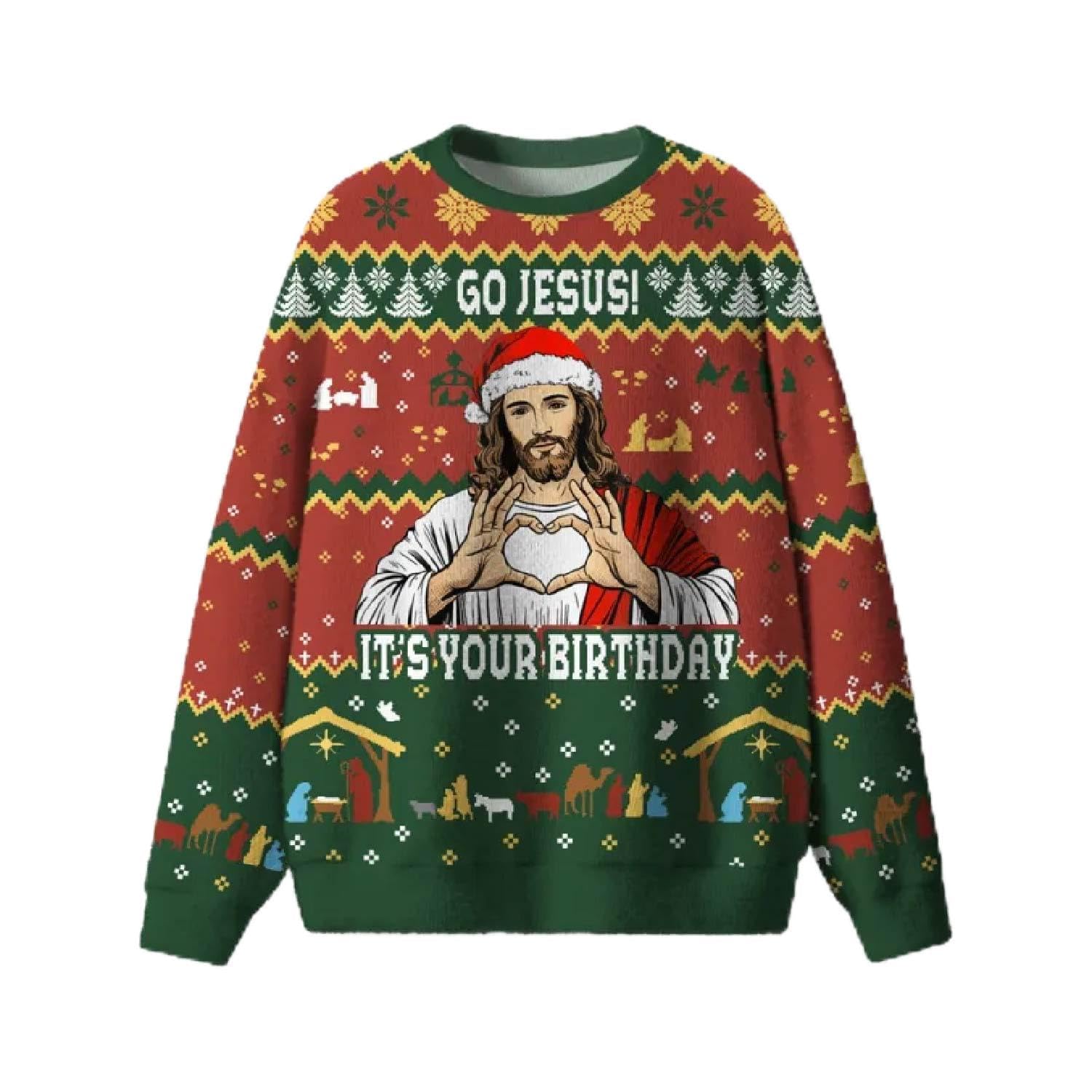 Womens Loose Lightweight Sweaters Pullover Long Sleeve Fall Crewneck Mens Office Casual Tops Fashion Go Jesus