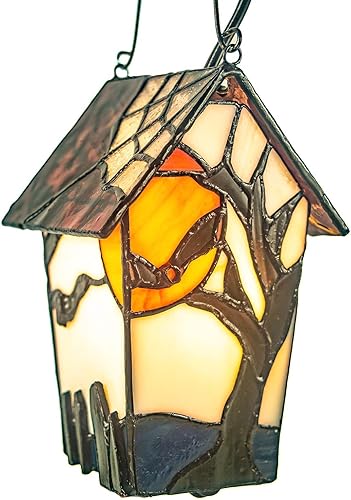 Miniatura 8 de Bieye L10782 Lámpara de mesa estilo Tiffany para decoración del hogar (7 pulgadas de alto, libélula)