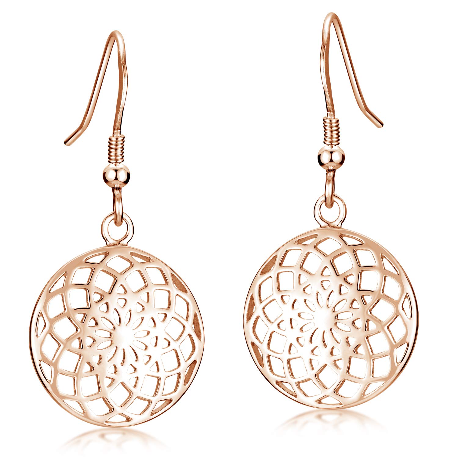 Orecchini Alla Moda a Forma Di Fiore Di Fimo / Polimero Rosa (Coppia