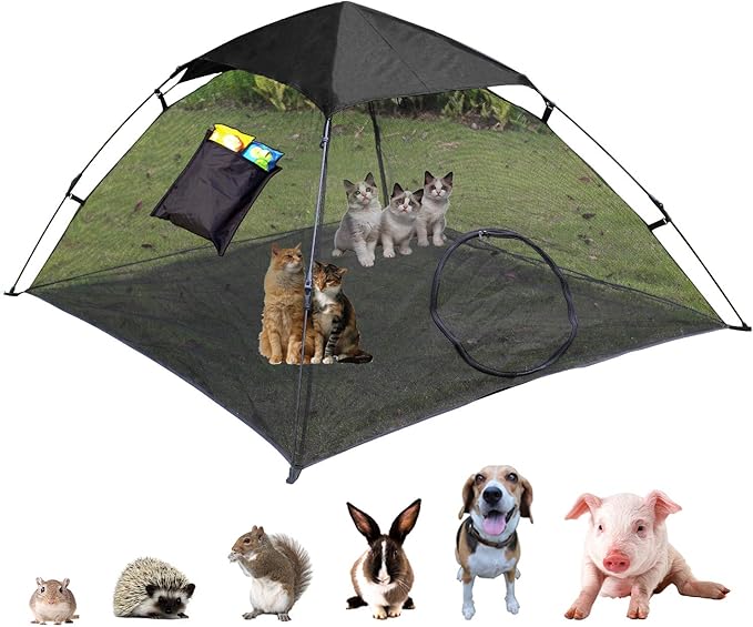 OUTINGPET Cat Tent Outdoor Playpen Pop Up Pet Cat Enclosures Portable