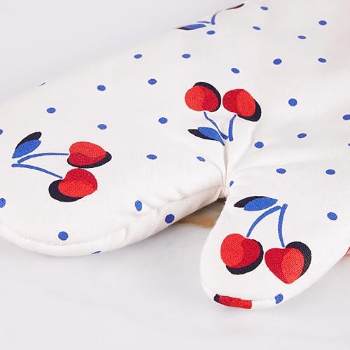 Miniatura 6 de Kate Spade New York Cherry Dot - Juego de 4 toallas de cocina, guantes de horno y soporte para ollas, 17 x 28 pulgadas, 7 x 13 pulgadas, 7 x 10