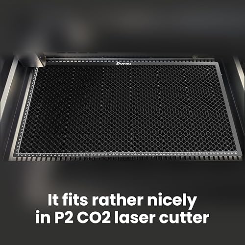 Miniatura 10 de Cama láser de panal de abeja de 19.685 in x 19.685 in, mesa de trabajo de panal de acero para la mayoría de grabadores láser, tamaño de corte de