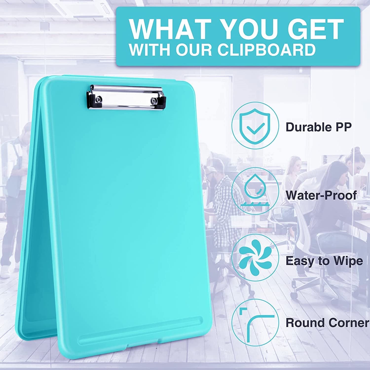 Carpeta Portapapeles Delgada A4 Carpeta De Plástico Para Conferencias Portapapeles Soporte Para Papel Tablero Con Clip De Almacenamiento Ideal Para Uso En La Escuela, El Hogar Y La Oficina Portapapele