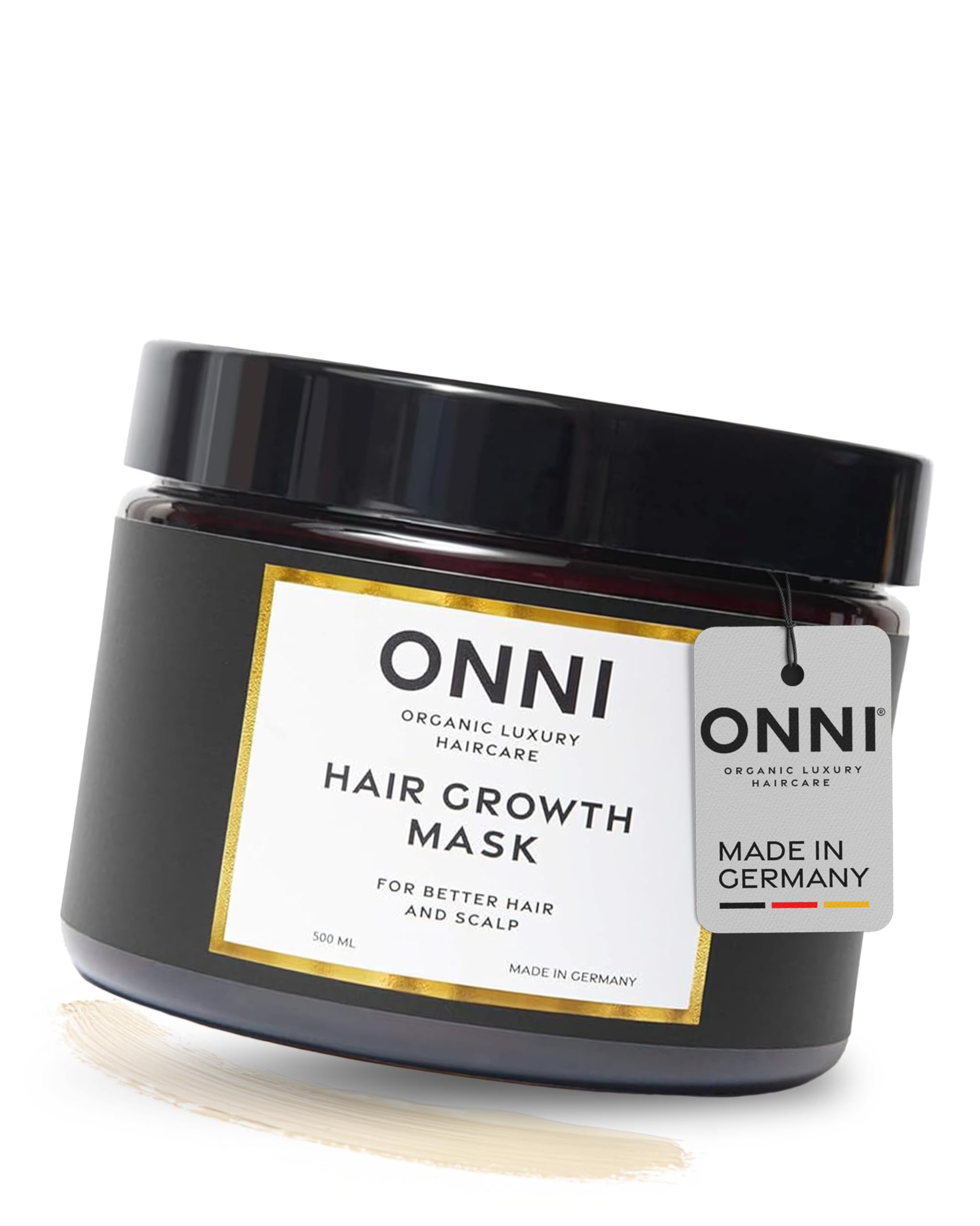 ONNI – Haarmaske für Haarwachstum 500ml – Haarkur mit Follicusan & Koffein – Hair Growth Mask pflegt Haar & Kopfhaut – mit feuchtigkeitsspendenden Extrakten – vegan, silikon-, paraben- & sulfatfrei