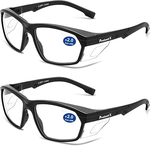 Miniatura 1 de ProtectX Gafas de seguridad resistentes a los arañazos lentes de policarbonato antivaho ANSI Z871 con protección UV