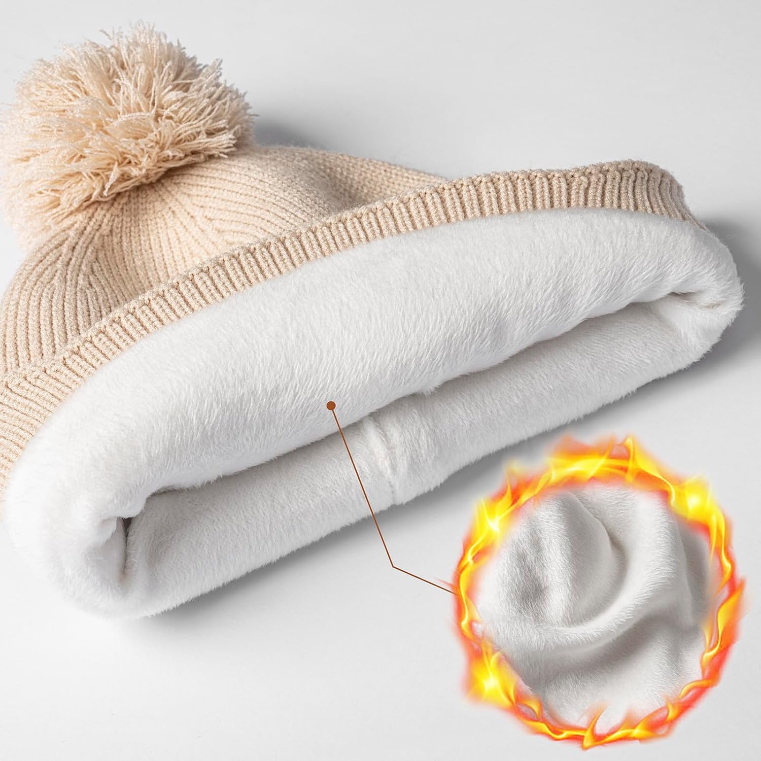 Etsfmoa Beanie with The Light for Men Women,Fleece Lined hat with Earflaps,Type c Rechargeable LED Caps - Image 2