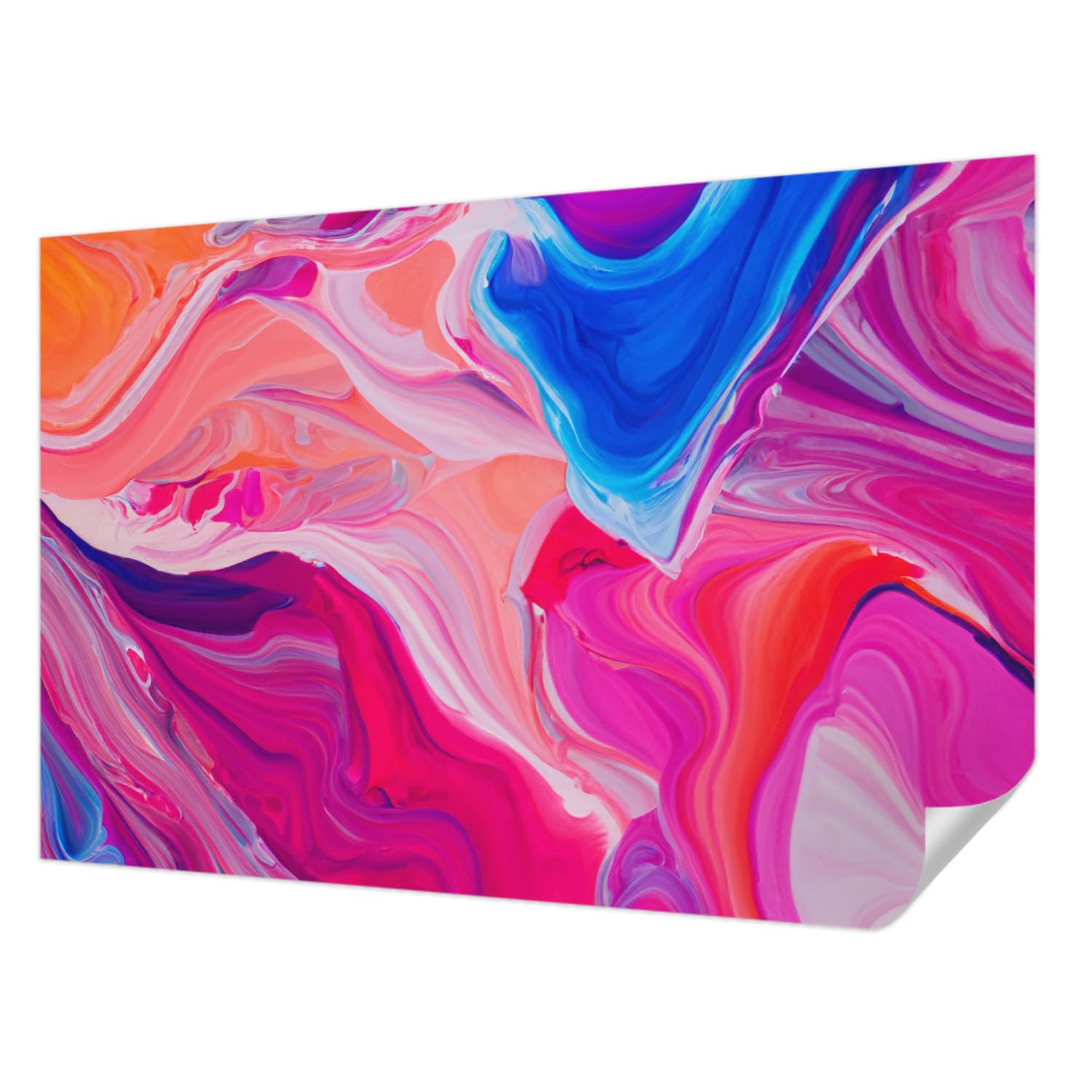 Papier peint adhésif vagues liquides résistant aux taches pour décoration murale moderne salon