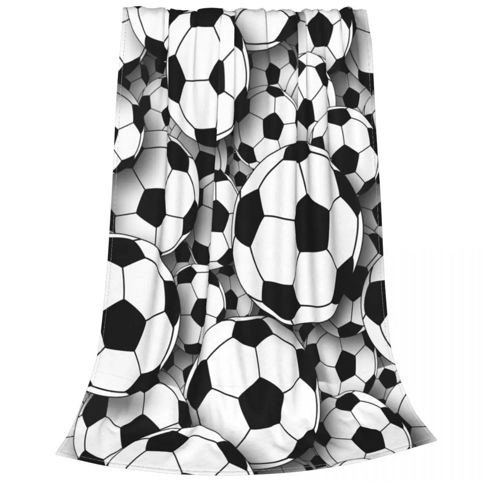 WSQHAO Football Blanket Soccer Balls Sports Novelty Breathable Throw Blankets For Home Restaurant for Bed Couch(200x150cm 80x60in)