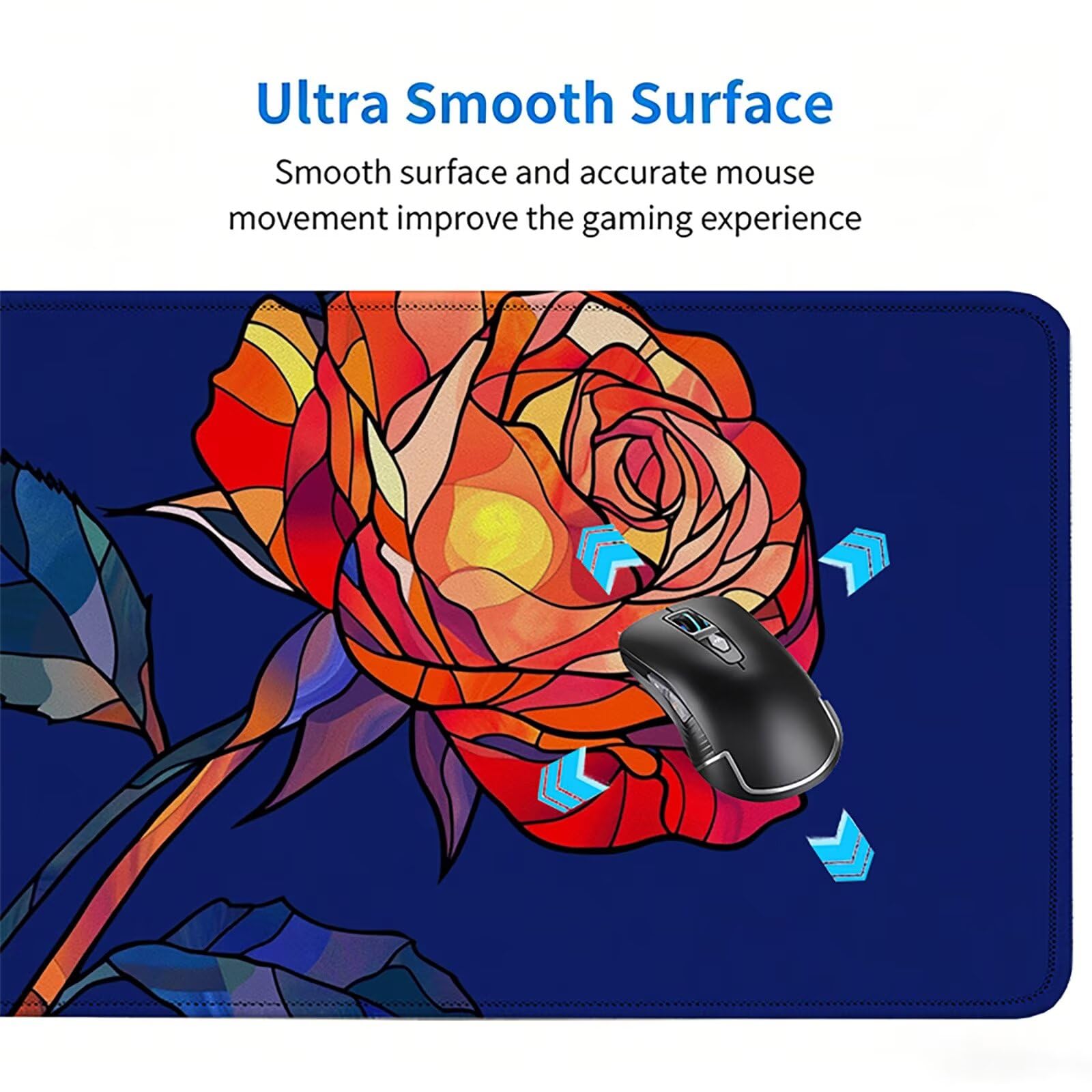 Tappetino Mouse Gaming, 900x450mm Tappetino Mouse XXL blu 0c0-546