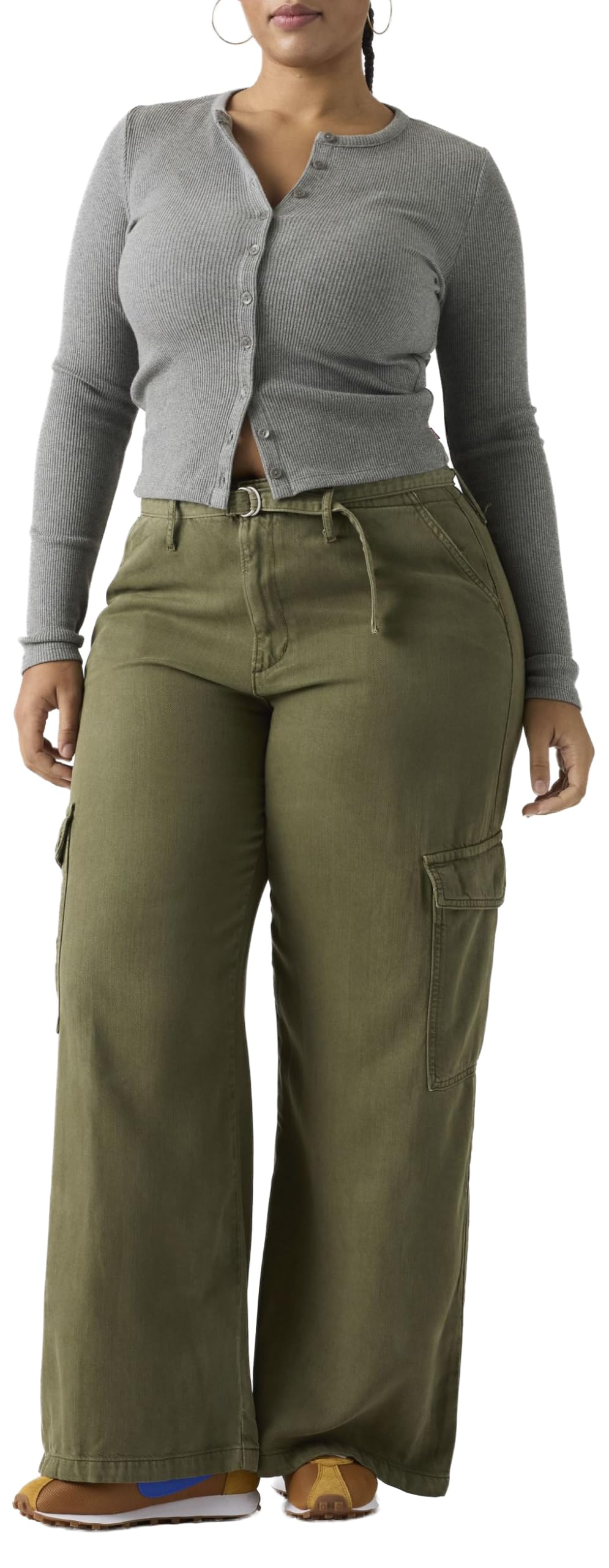 Levi's Baggy Dad Cargo Washed Ivy Green Gd, Drapey Ivy Green Gd, 32W x 32L
