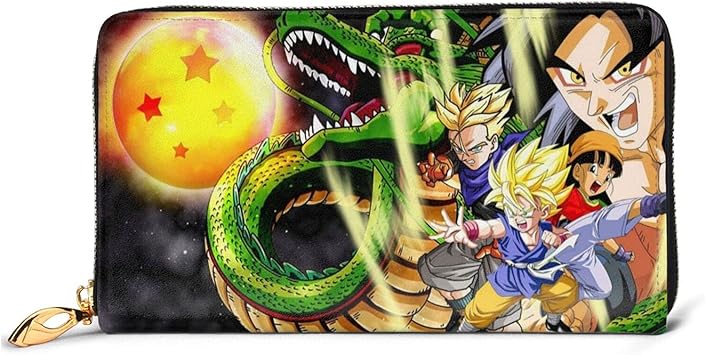 Amazon ドラゴンボール 財布 本革 ファスナー おしゃれ 長財布 人気 超薄い 小銭入れ 両面カラー たっぷり収納 レザー 多機能 ファスナー財布 大容量 通学 通勤 軽量 携帯に便利である 人気 プレゼント 男女通用 財布