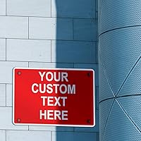 Vista 43 de Cartel de aluminio resistente a la intemperie de varios tamaños, personalizable con texto en inglés