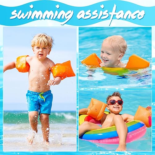 Miniatura 8 de Arm Floaties for Kids 6-12 Yrs - Toddler Floaties Pool Swim Floats Inflatable Swim Arm Bands Floater Sleeves, PVC Thickened (6 Pack)
