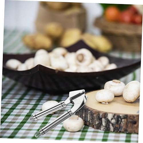 Miniatura 6 de Mobestech Prensa de ajo Juego de acero inoxidable Herramienta de trituradora de ajo Herramienta de cocina elegante