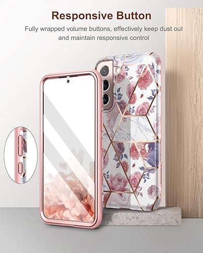Miniatura 4 de SURITCH Funda para Samsung Galaxy S22, protector de pantalla integrado Protección de cuerpo completo a prueba de golpes, resistente, delgada, suave,