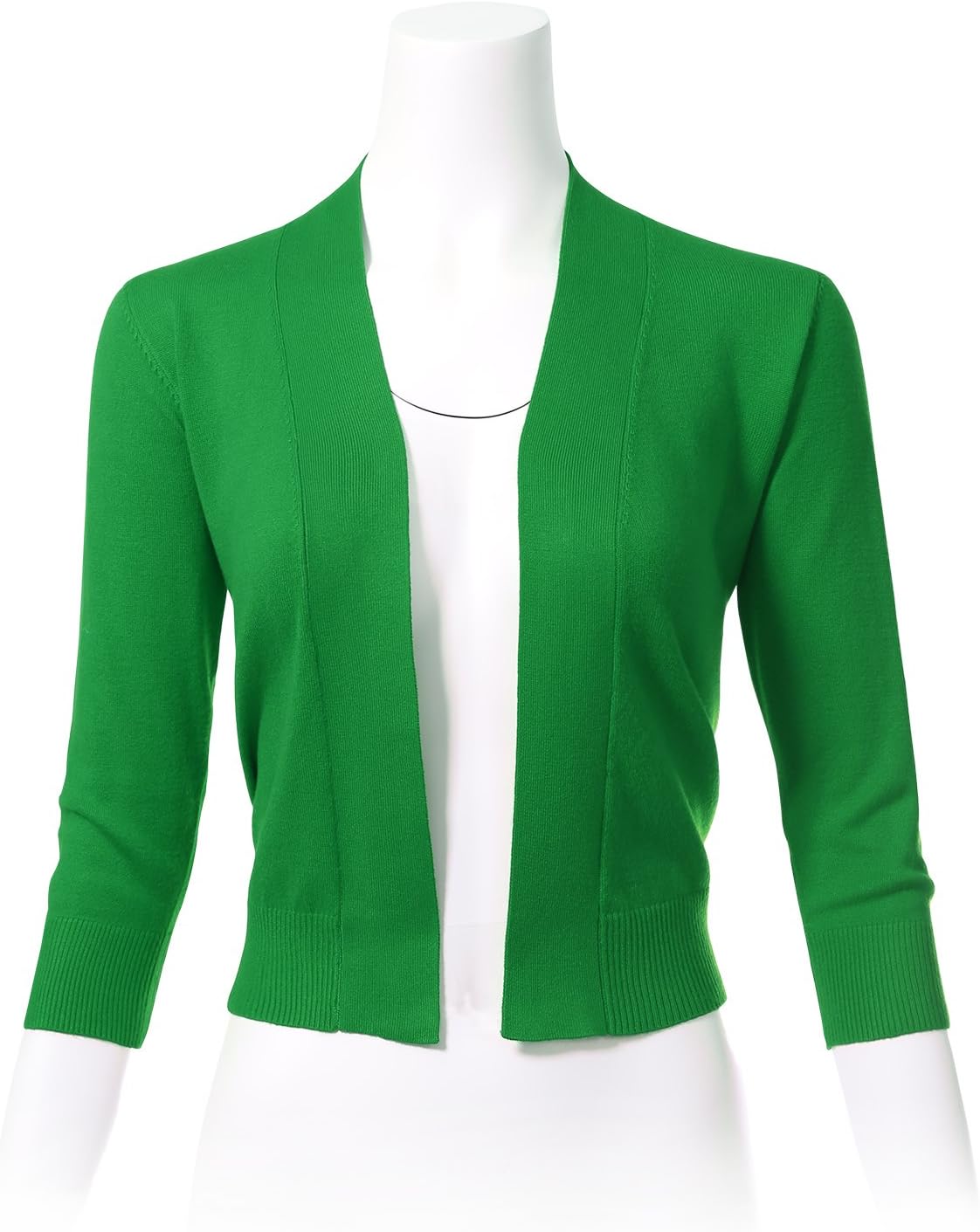 Allsense Women's 3/4 Sleeve Cropped Bolero Shrug Cardigan - Image 4