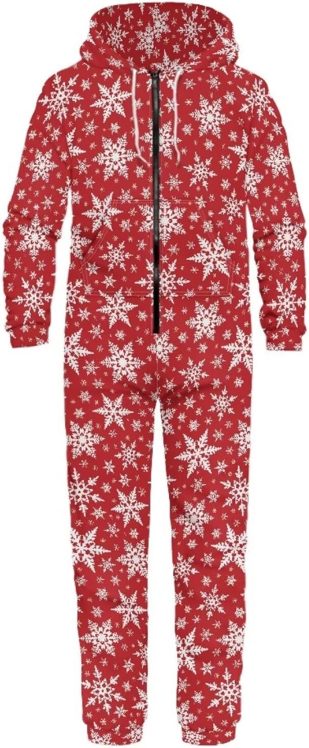 Binienty Matching Couple Pajamas Set Graphic Print Jumpsuit Sleepwear Loungewear Soft for Women Men