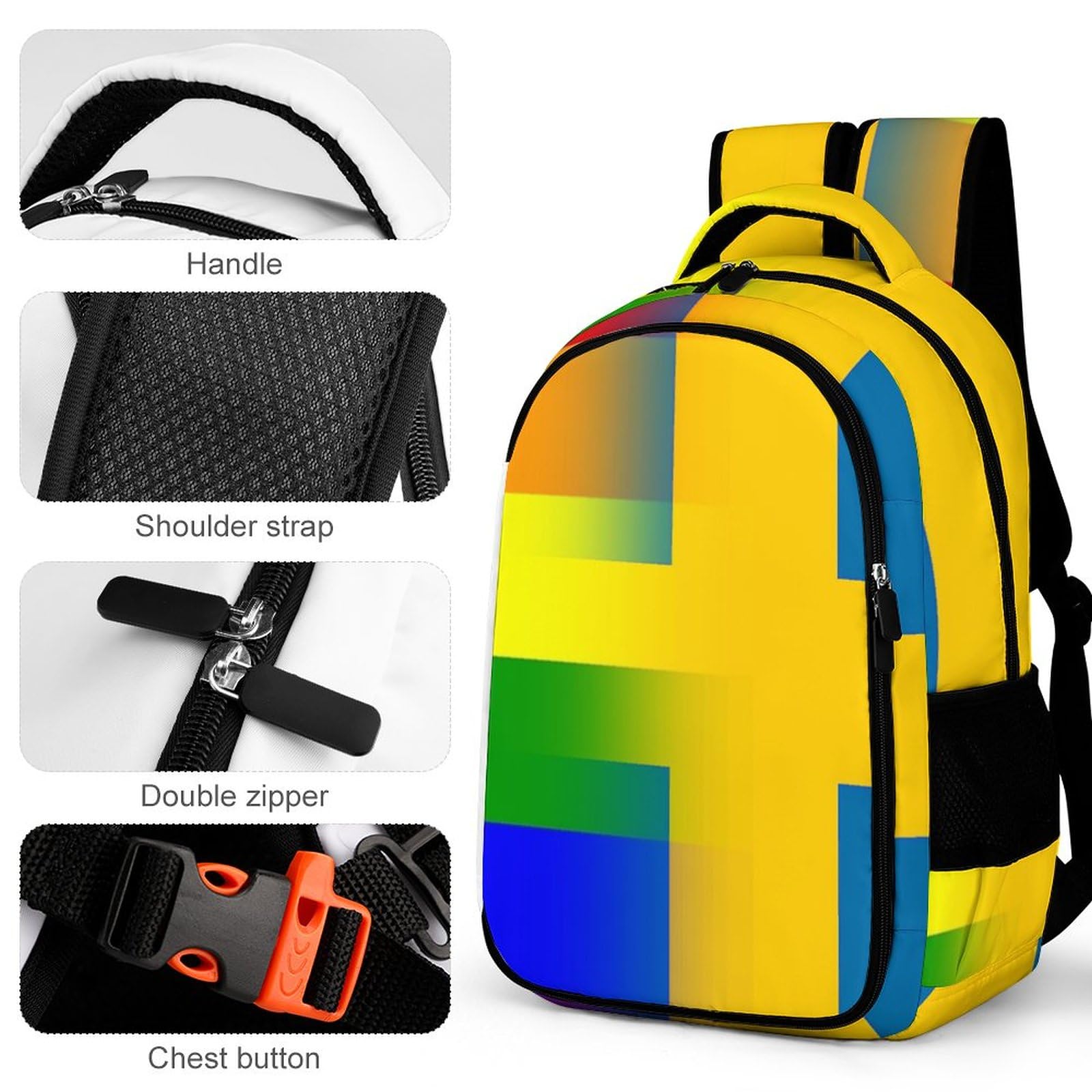 Amazon | LGBT プライド スウェーデンの国旗 バックパック おしゃれ 
