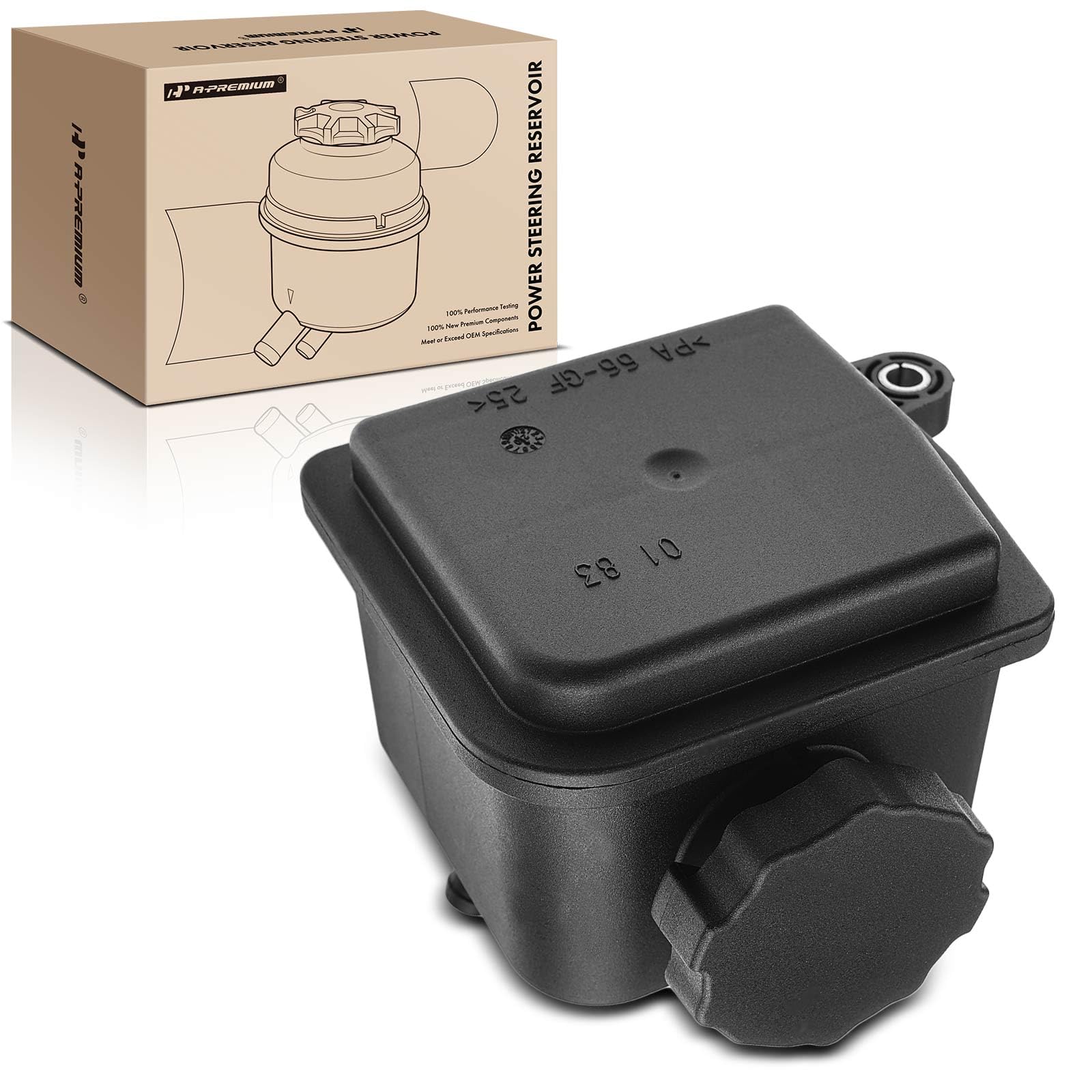A-Premium Power Steering Reservoir/Tank with Cap Compatible with Mercedes-Benz C230/240/320 & CLK320/430/500 & E320/430/500 & ML320/350/430/500 & S430/500/600 & AMG-C32 C55 CL55 CLK55 CLK63 CKS55