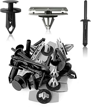 45pcs Bumper Shield Retainer Clip Wheel Fender Flare Clips Fender Flare Clips Blind Rivet Rocker Moulding Clips Compatible with Liberty Wragler Chrysler Ford GMC 6506007-AA 68039280-AA 6503598