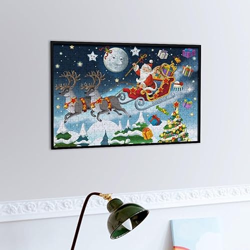 Miniatura 5 de Rompecabezas para adultos de 300 piezas, Noche de Nochebuena, Santa Claus, rompecabezas divertido para la familia