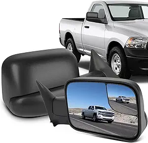 ECCPP Manual Telescoping Towing Mirrors Pair for Dodge Ram 1994–2002