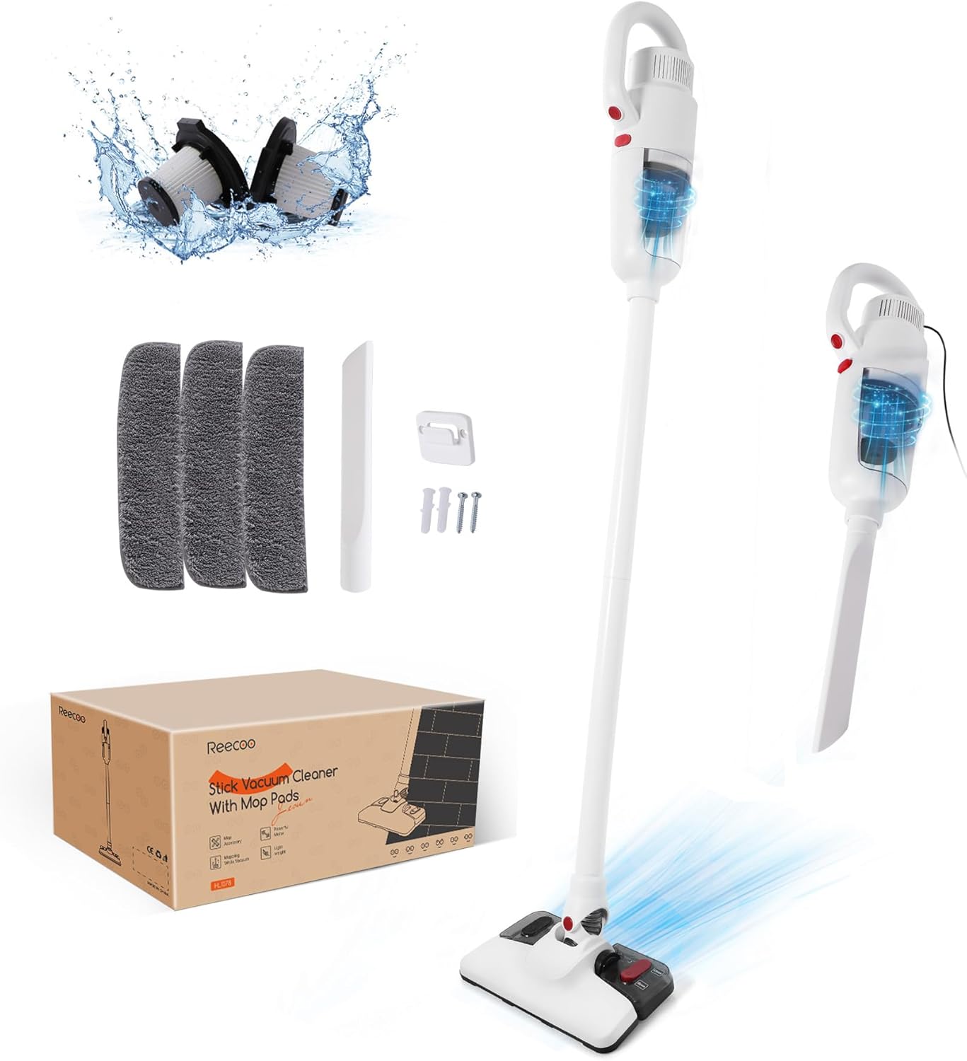 Lightweight Stick Vacuum Cleaner, Unique Vacuum and Mop Combo – 3 Dust Filters/Microfiber Pads,Corded Stick Vacuums & Electric Brooms – 400W 12Kpa Suction for Kitchen, Bedroom, Living Room Lightweight Stick Vacuum Cleaner, Unique Vacuum and Mop Combo – 3 Dust Filters/Microfiber Pads,Corded Stick Vacuums & Electric Brooms – 400W 12Kpa Suction for Kitchen, Bedroom, Living Room