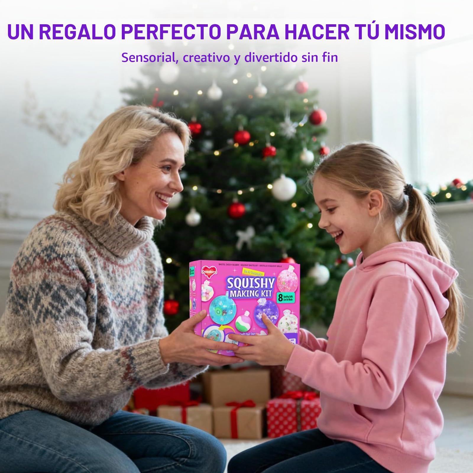 Squishy Maker Kit para Niños y Adultos – Hacer Squishies Brillo con Accesorios – Kit de Manualidades para Fabricar Squishy Blando – Juguetes Sensoriales Antiestrés – Regalo Cumpleaños 6+