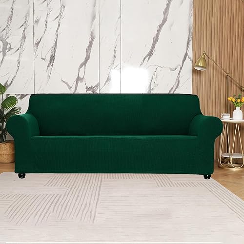 Miniatura 4 de Qubjus Funda Elástica para Sofá Loveseat Fundas para Sofá de 2 Cojines Funda Suave para Sofá Protector de Muebles Tela Jacquard Cuadros Pequeños con