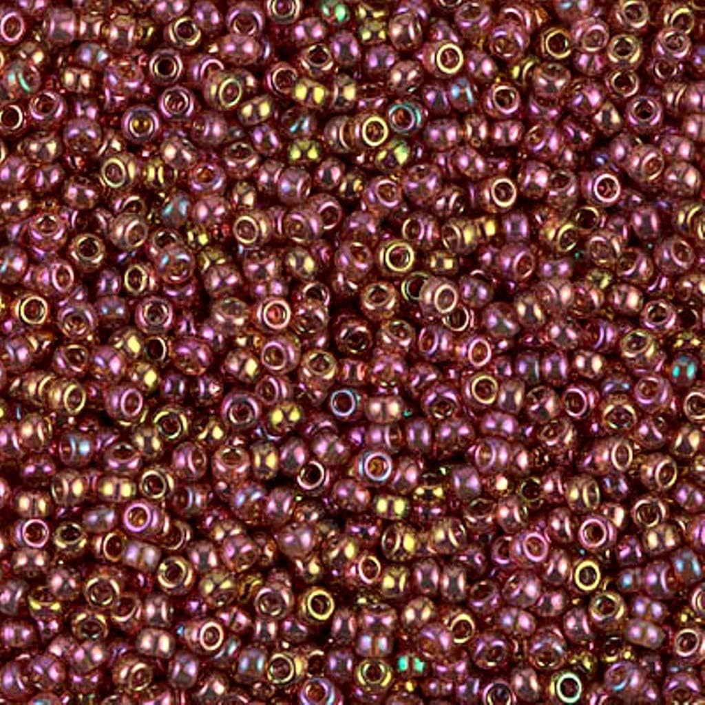 Rose Gold Luster Miyuki Japanese round rocailles glass seed beads 11/0 Approximately 24 gram 5 inch tube