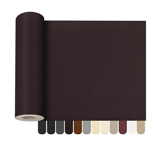Parche de reparación de cuero autoadhesivo de 16 x 60 pulgadas, parches de cuero para muebles, kit de reparación de cuero de vinilo para sofás,
