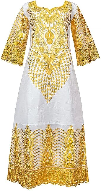 HD African Bazin Riche Woman Rhinestone Long Dress Lace Patchwork Maxi Dresses with Headwrap
