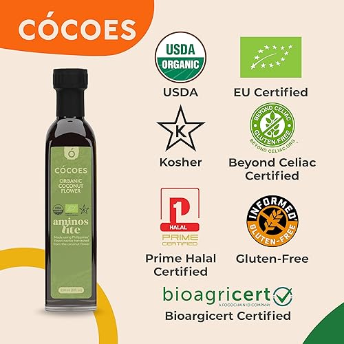 Miniatura 6 de CÓCOES - Aminos de coco orgánico ligero, alternativa a la salsa de soja baja en calorías, hecha de savia de coco orgánica, sabor ligero