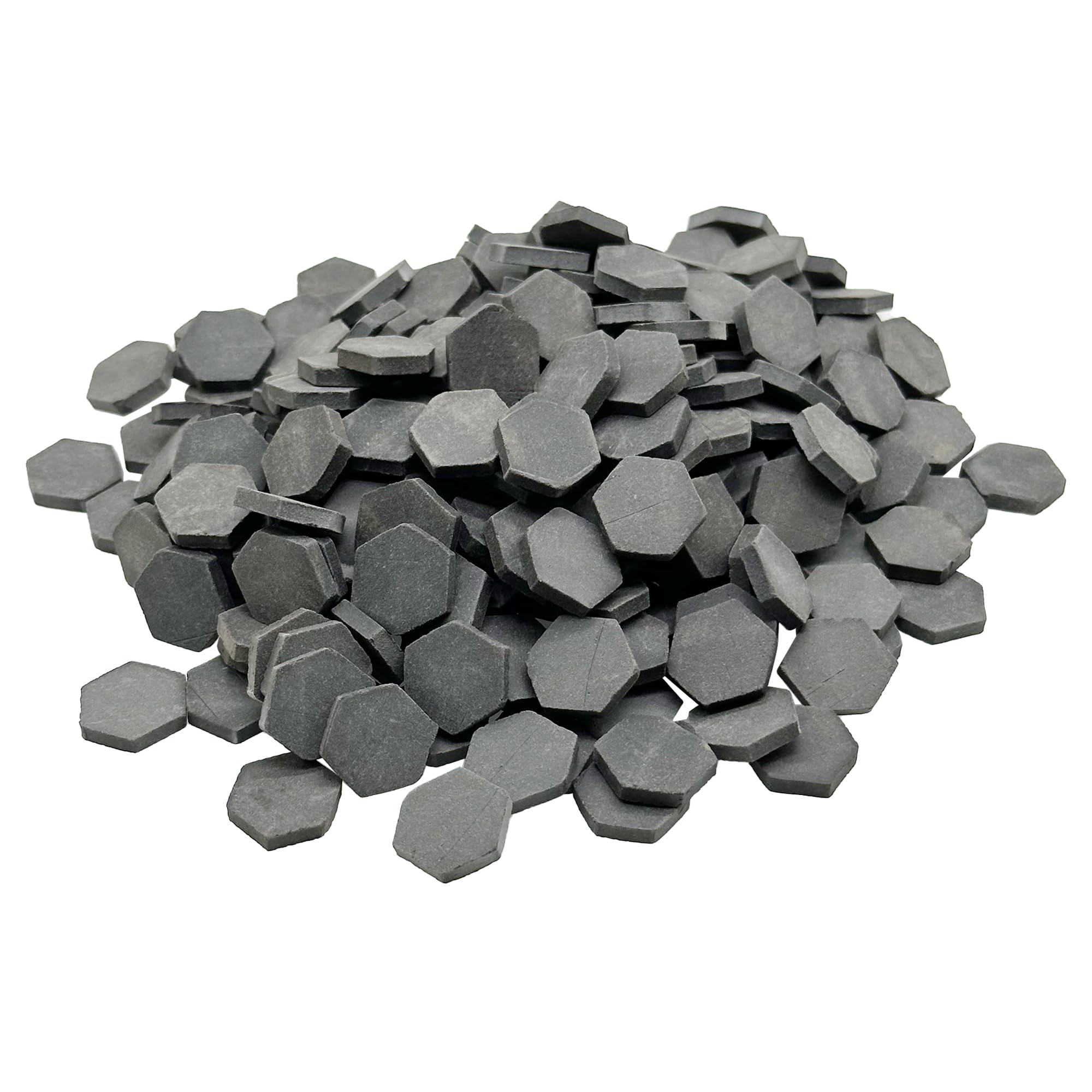 Cayway Mini Bricks Tiny Bricks, Miniature Brick for Landscaping, Mini Wall for Mini Garden Accessories (240 PCS Hexagon, Black)