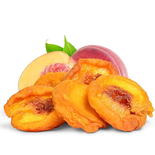 Dried Peaches by It's Delish, 1 Lb (16 Oz) Bag | Naturally Sweet Fancy Peach Halves Slices, No Sugar Added, Dried Fruit Healthy Snacks Fresh and Dry Sliced Peaches Snack | Vegan, Kosher