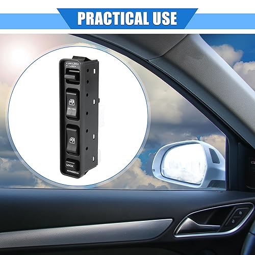 Miniatura 2 de VekAuto Interruptor de control de ventana de coche compatible con Suzuki Sidekick JA JLX JX 1.3L L4 - Gas 1.6L L4 - Gas 1989, plástico duradero