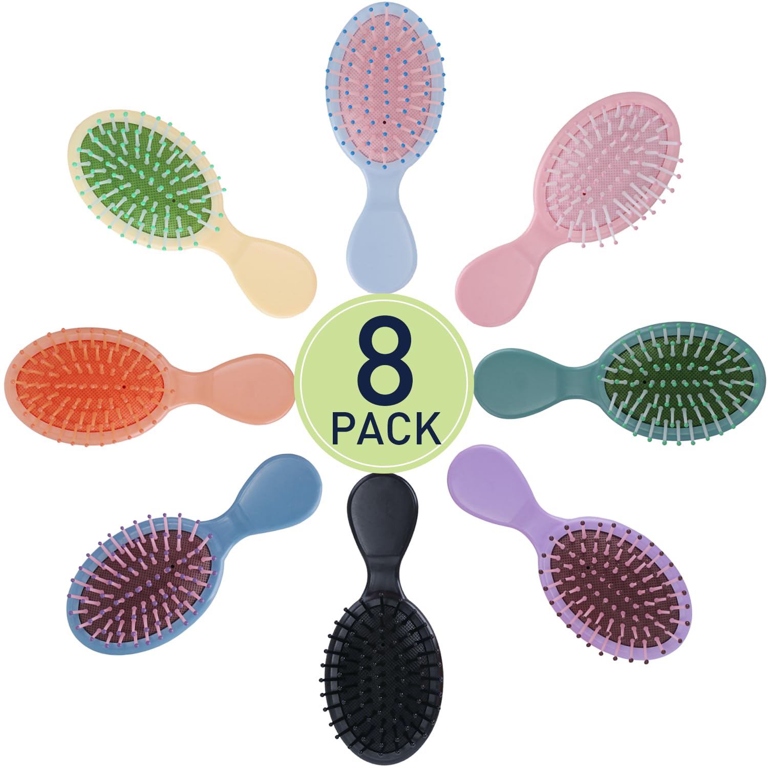 ヘアブラシ 【mini】 Amazon.com : 8 Pcs Mini Hair Brush, Mini Detangling Brush
