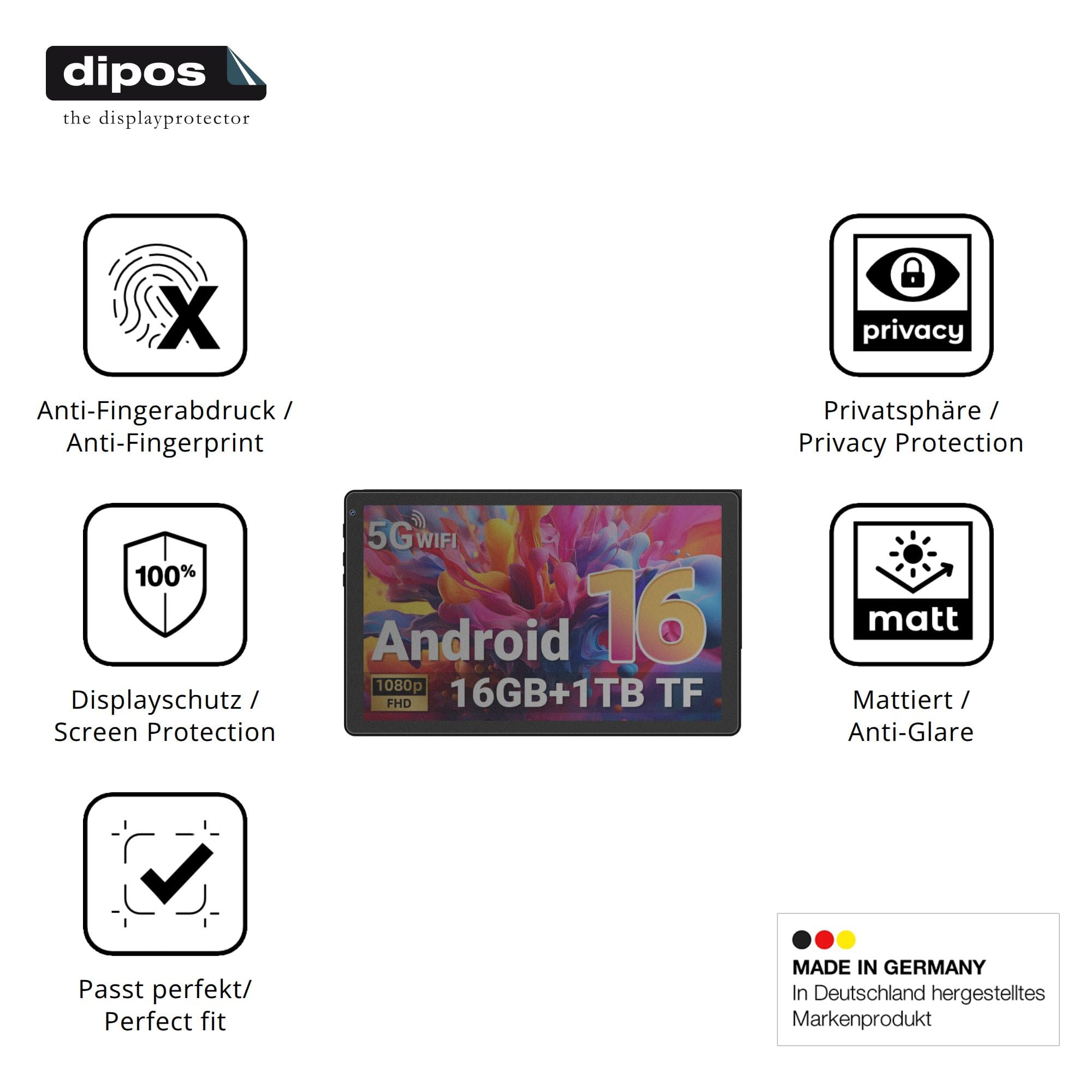 dipos Protector de Pantalla Antiespía para Gleeso KB1004 | Película protectora mate, filtro de privacidad 4 vías, ajuste perfecto, antiarañazos, sin burbujas, autoadhesivo