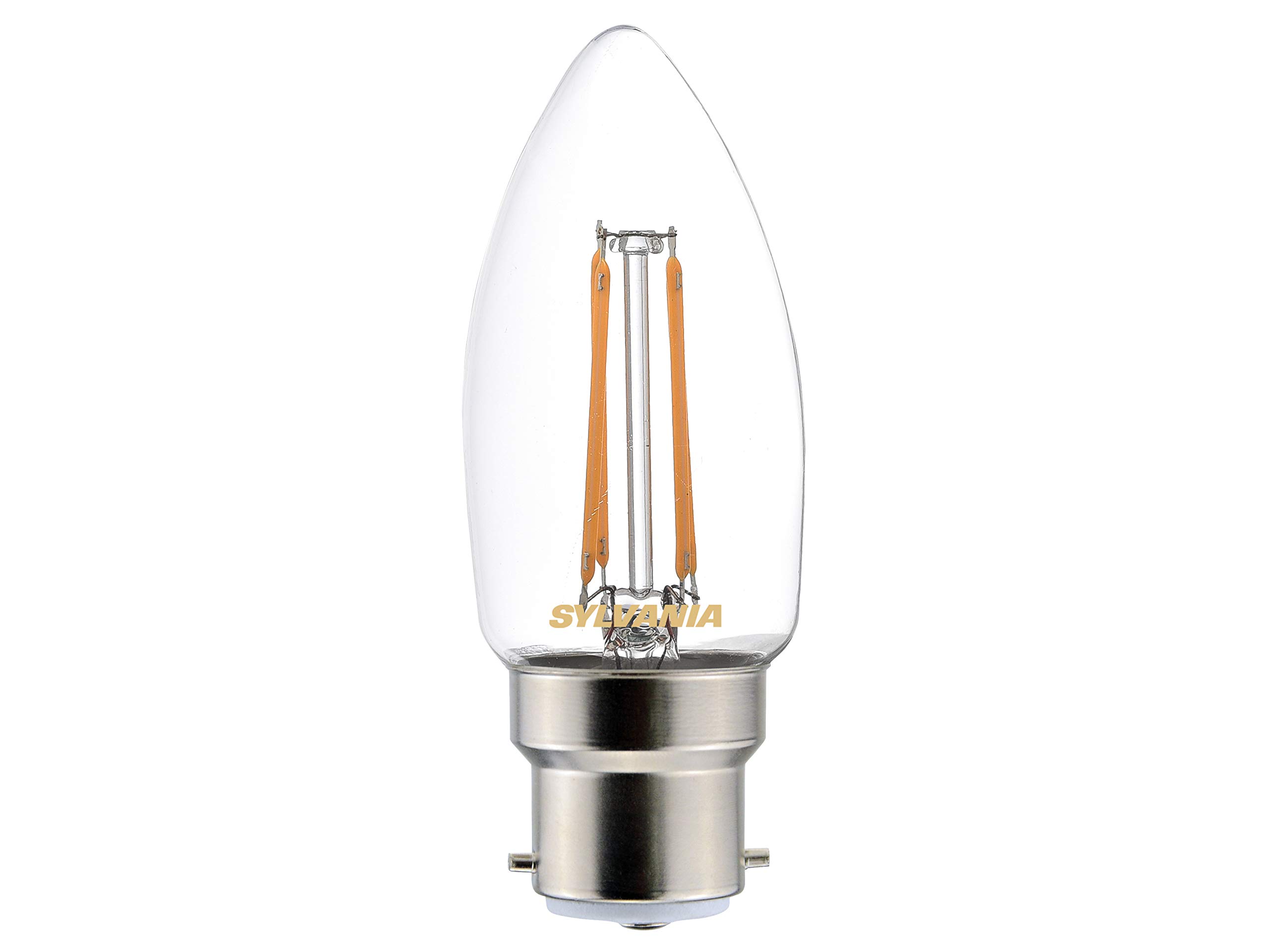 LED Candle 4.5W = 40 Watt Clear Warm White 2700K BC 12 lamps pack  27280