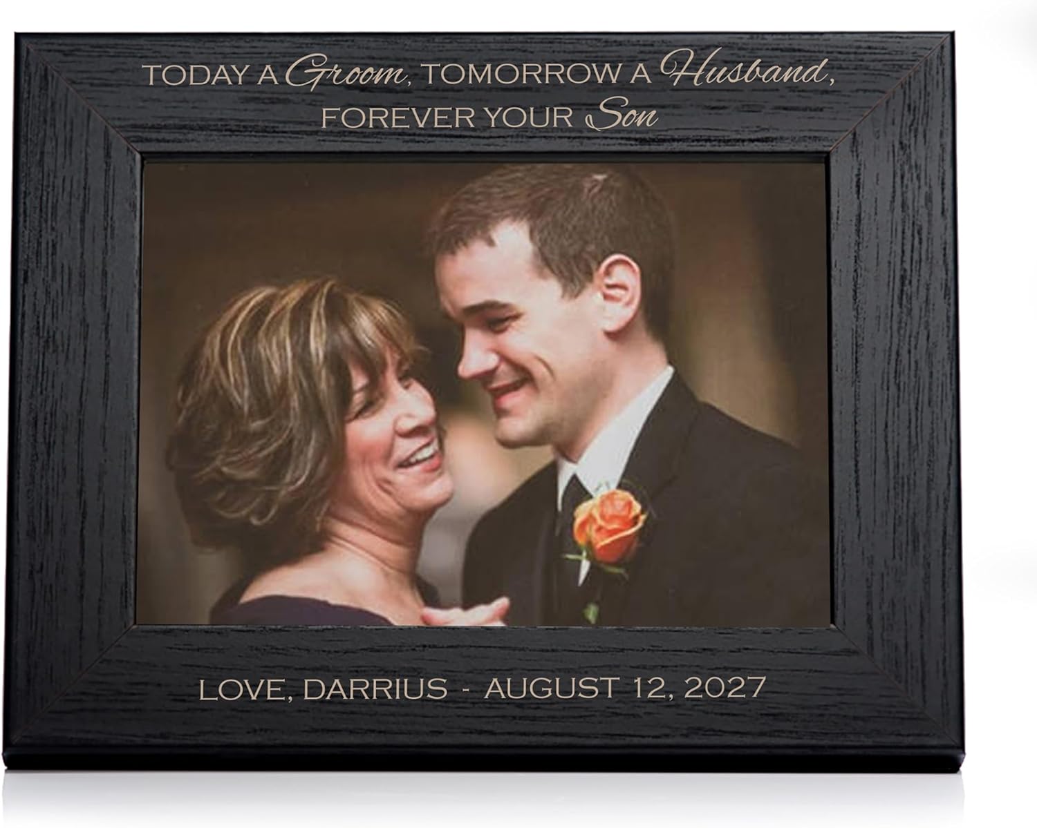 Lifetime Creations Personalized Father of The Bride Picture Frame (Black) (5" x 7" Portrait), Made in USA