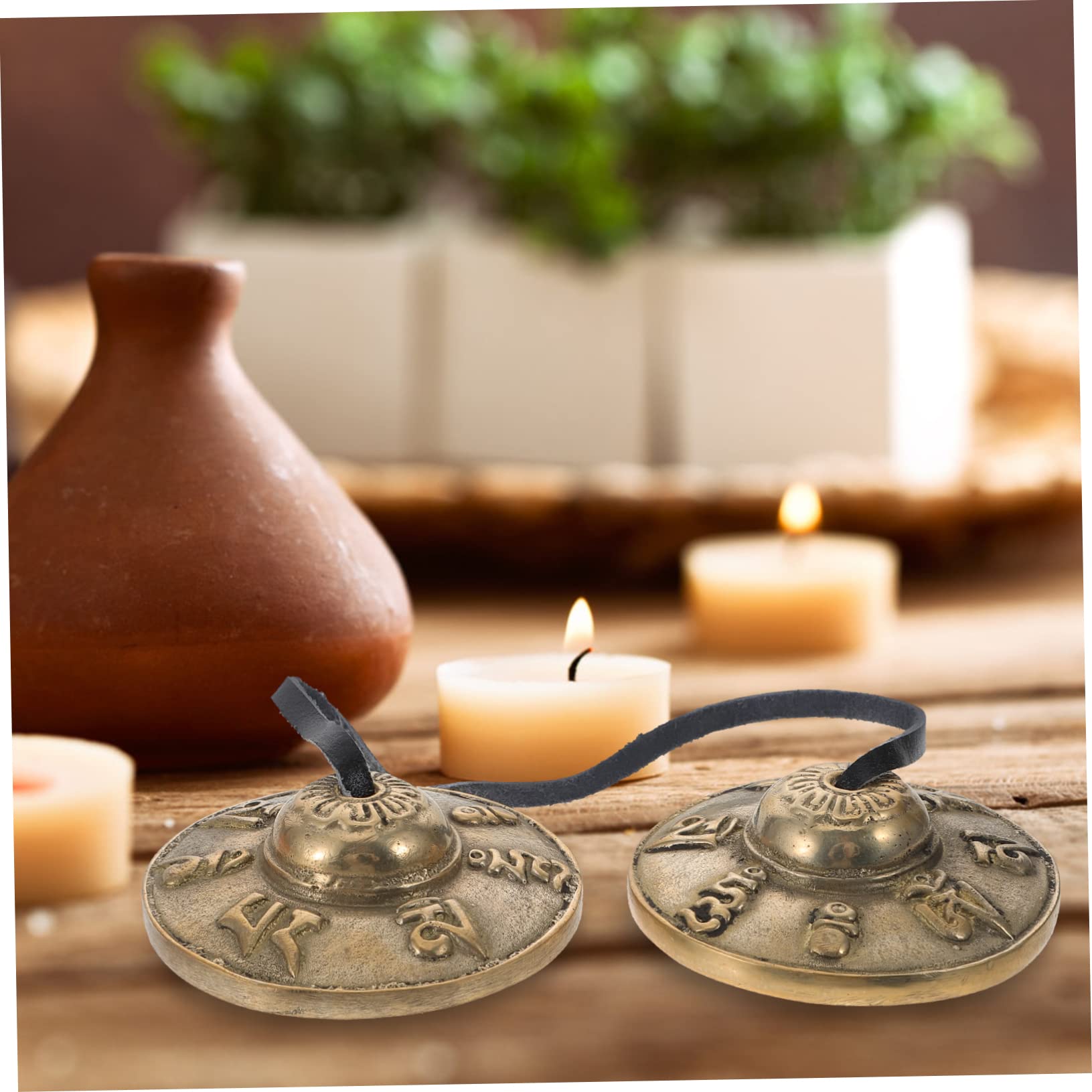 BESTonZON Meditation Bell Cymbals Chimes Decorative Bells Percussion Instrument for Meditation