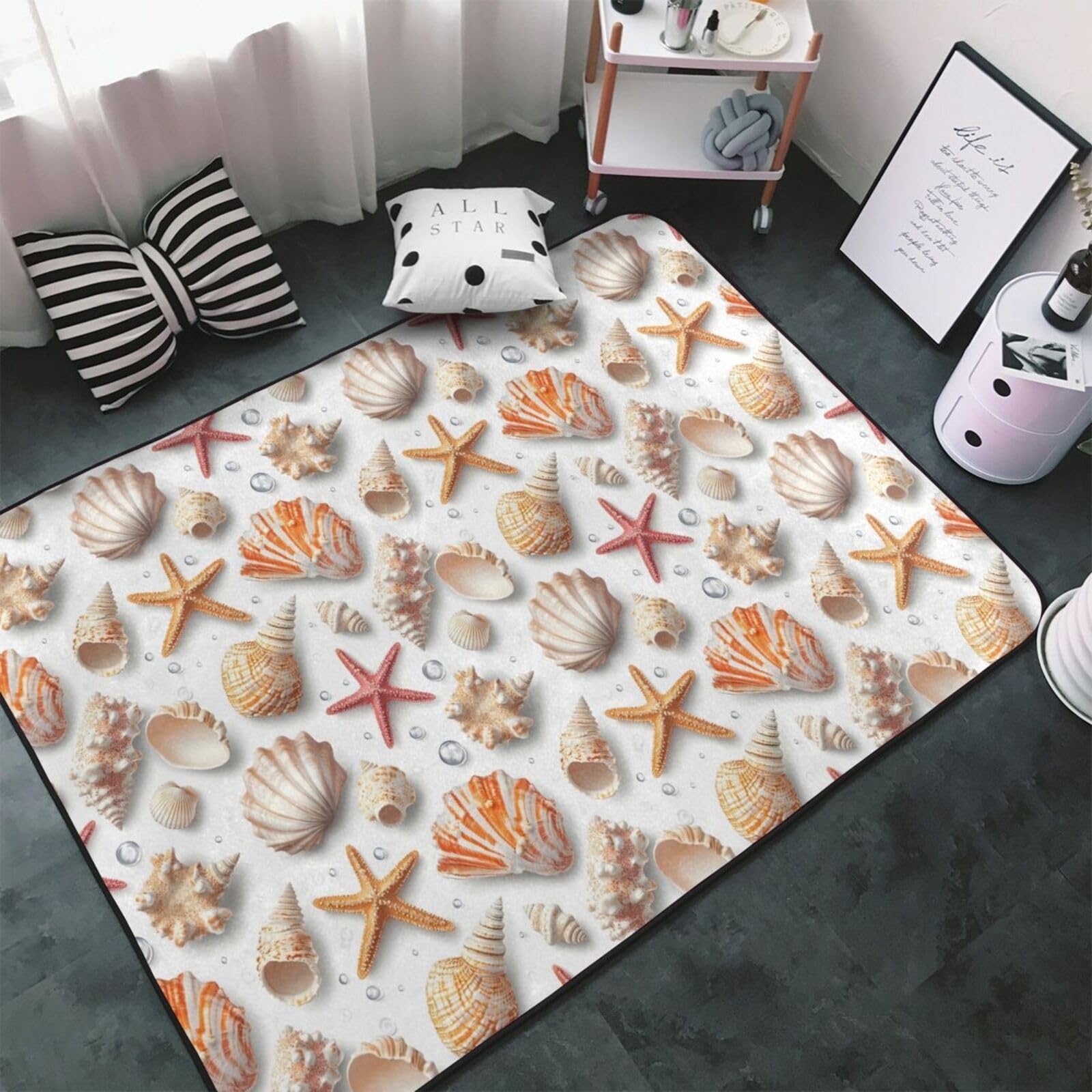 Tapis de salon antidérapant doux grand format pour chambre et salle à manger