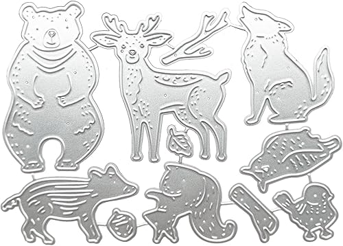 Miniatura 1 de Troqueles de corte de metal Plantillas de plantillas de moldes de animales Grupo de troqueles de corte de metal para bricolaje Scrapbook Cutting Die