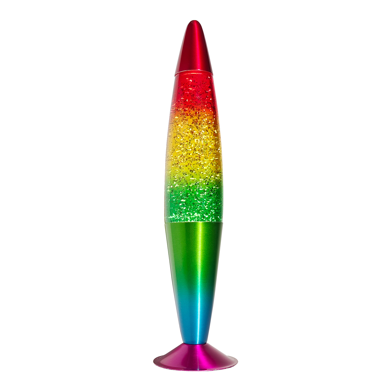 Image of 16 Inch Rainbow Glitter Lamp, 2 Bulbs,Sparkle Night Light, Relaxing Mood Lamp Home Decor Room Office Bedroom for Adults, Teens and Kids, Red Yellow Green